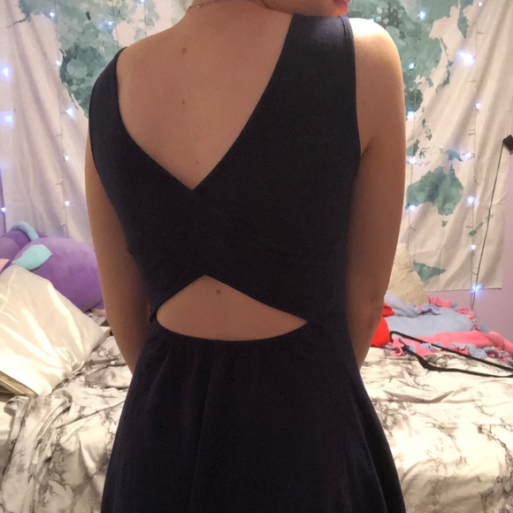 NAVY BLUE simple dress - Picture 3 of 4